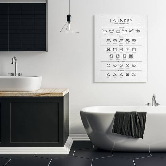 Stupell Industries Laundry Cleaning Symbols Wall Art